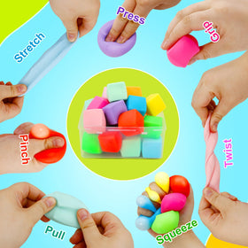 GWAHSA squishy fidget toys 24-pack colorful pieces aid concentration during work