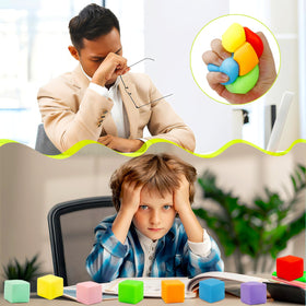 GWAHSA stress cubes with soft squeeze texture promote calm during travel
