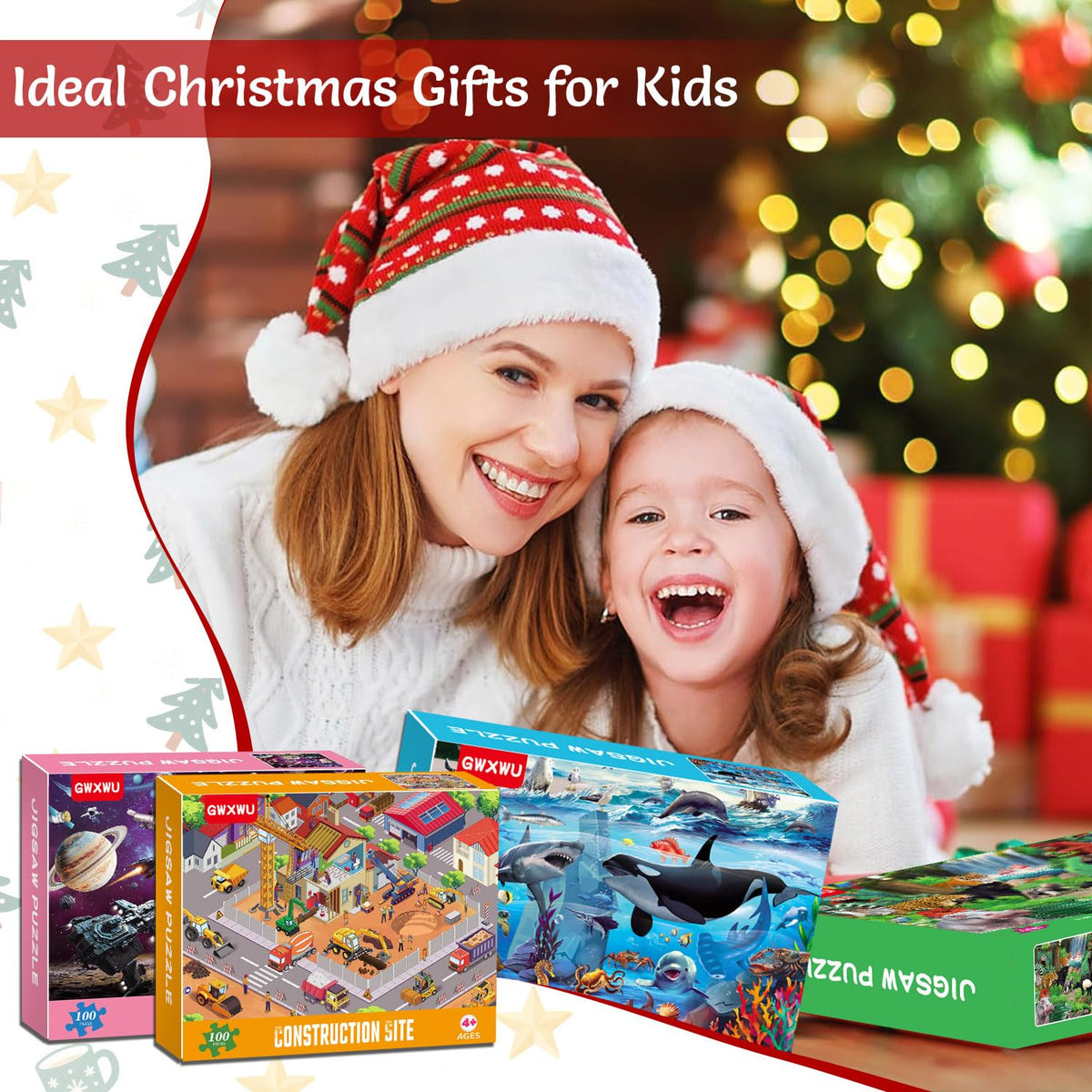 GWXWU Durable, non-toxic cardboard puzzle for safe, lasting play.