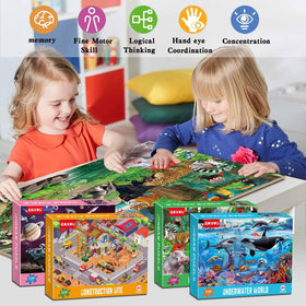 GWXWU Finished puzzle display helps celebrate learning at home.