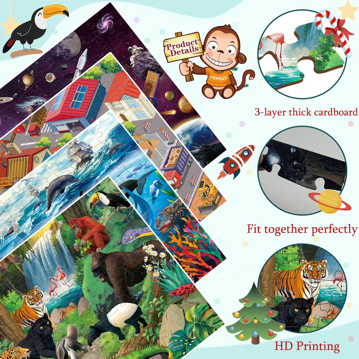 GWXWU Space World puzzle motivates curiosity about planets and science.