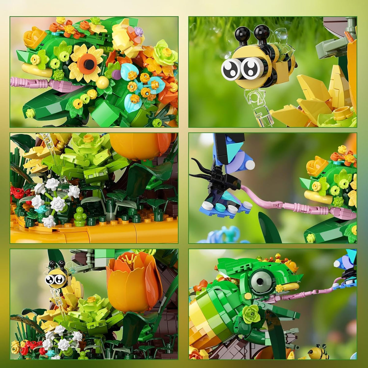 GXJTYYBS chameleon bee miniature detail brings whimsy to home or office