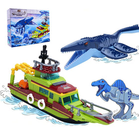 GXJTYYBS Mosasaurus model with articulated jaw for interactive learning.