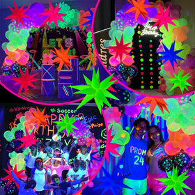 GYIPFIPA UV Violet Light Setup enhances glow impact at parties