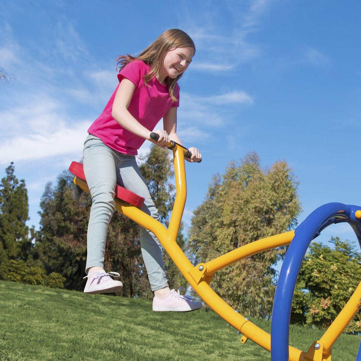 Gym Dandy dimensions 101x41x34 inches fit spacious play areas.