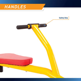 Gym Dandy durable powder-coated finish protects against weather and wear over time.