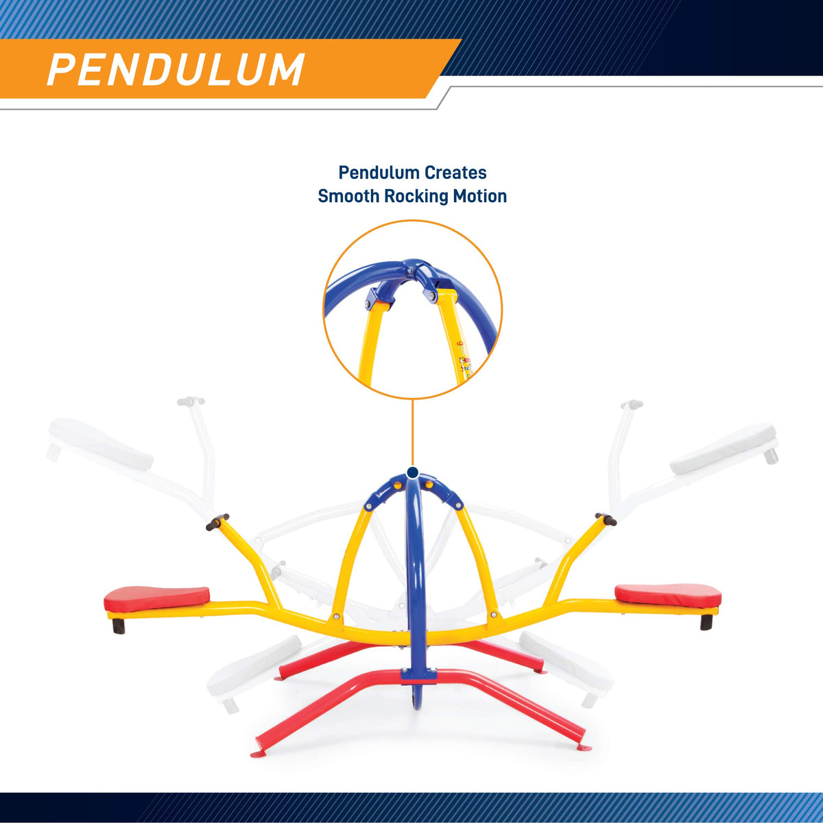 Gym Dandy large bump absorbers reduce impact for safer play sessions.