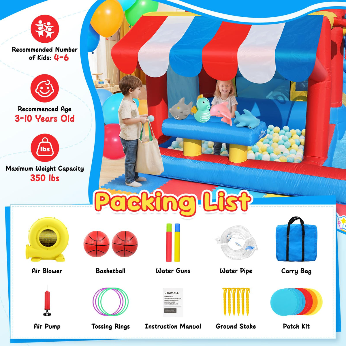 Includes quick setup kit for easy family fun right away.