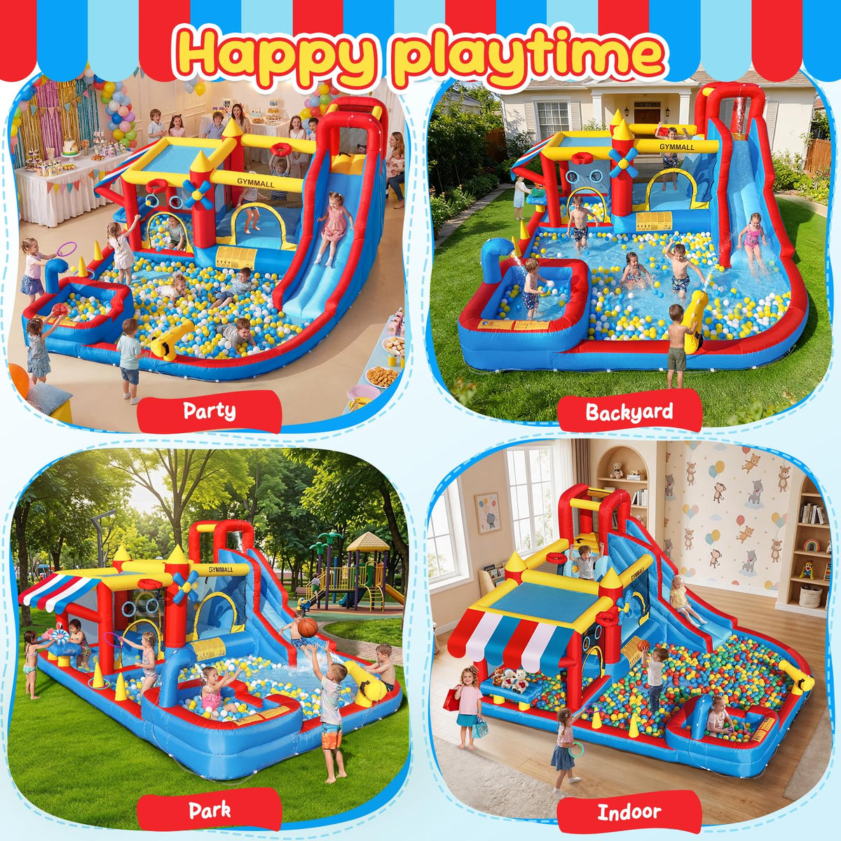 Sturdy climbing wall with wide grip handles supports safe energetic play.