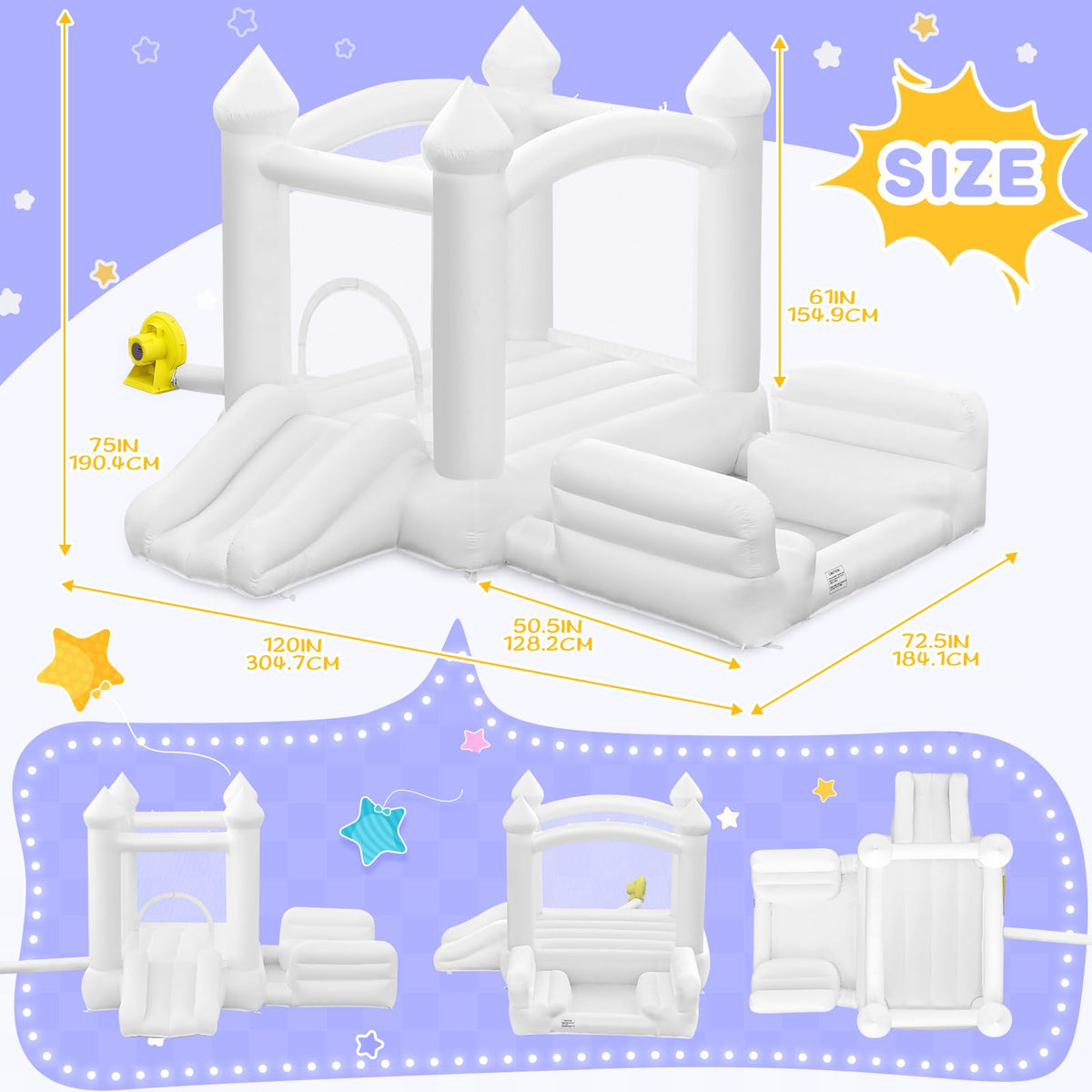 GYMMALL transparent mesh enclosure for easy supervision during play