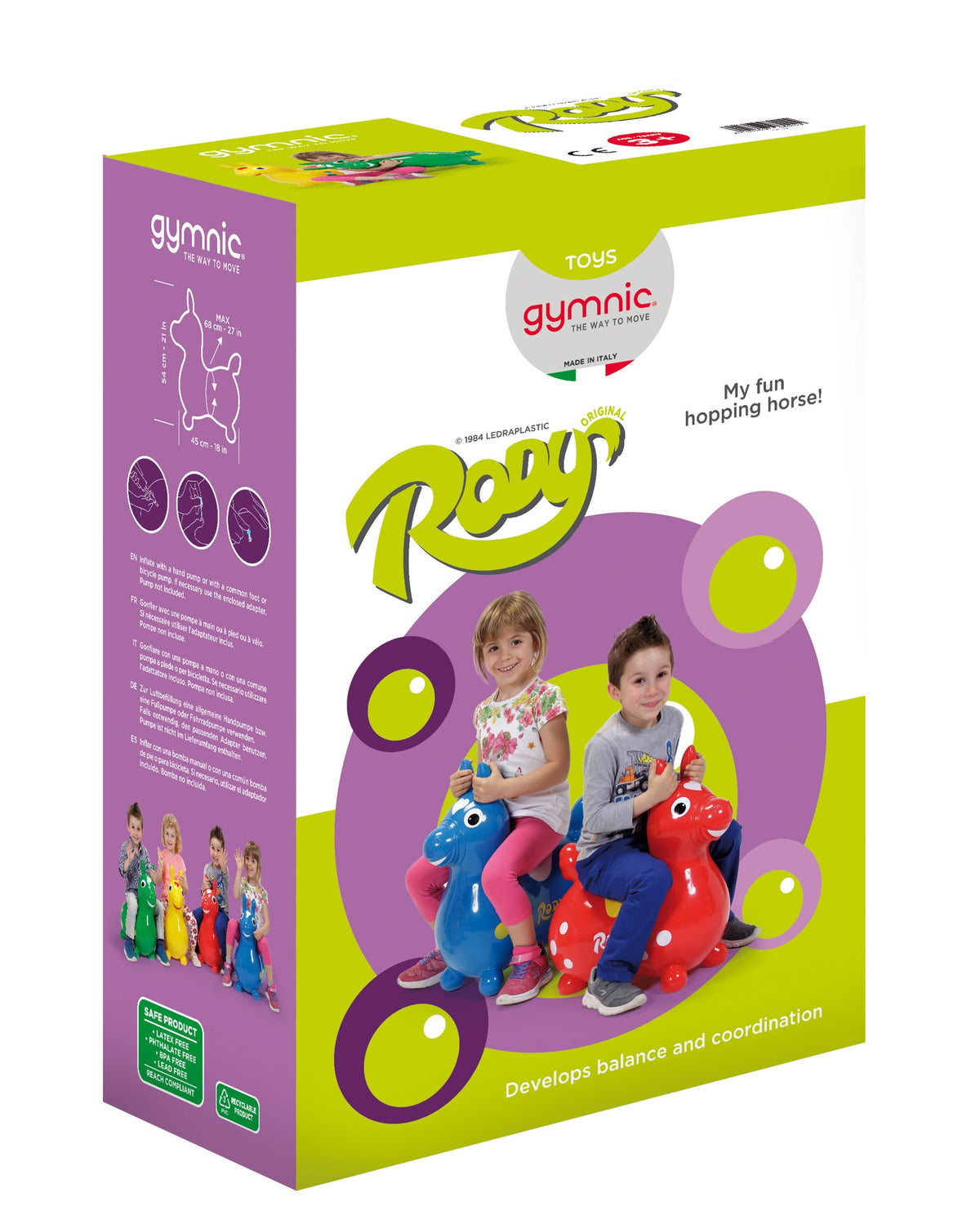Gymnic Rody Bounce Horse Blue ideal for group play and social interaction