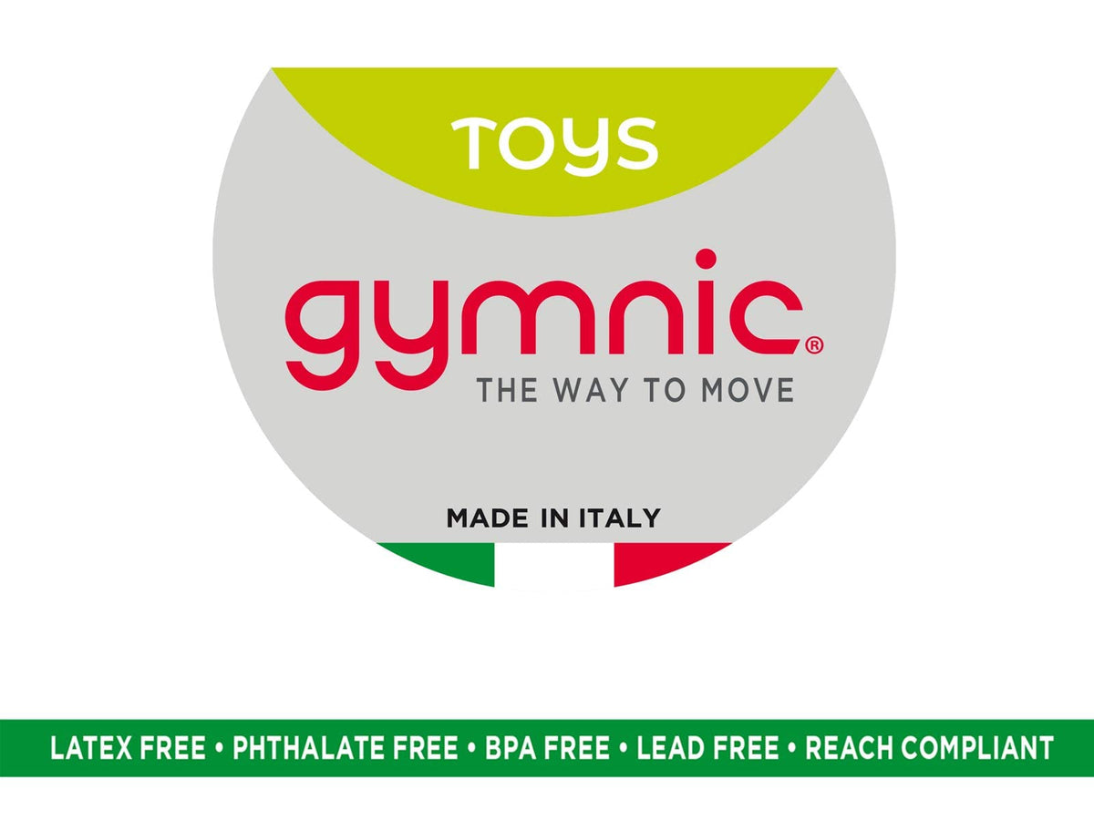 Gymnic Rody teal durable vinyl material resists wear for long-lasting fun.