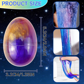 Gytera Easter slime eggs color reveal inside transparent shells.
