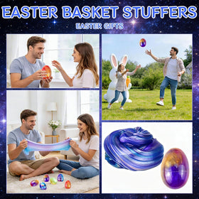 Gytera Easter slime eggs mess-free play on surfaces.