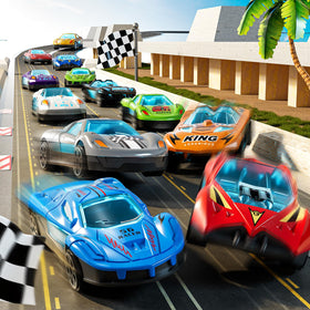 GYYCKTD race track truck toy dinosaur theme sparks imaginative racing