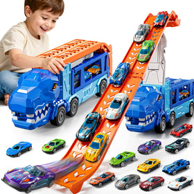 GYYCKTD race track truck toy with foldable track for compact setup and play