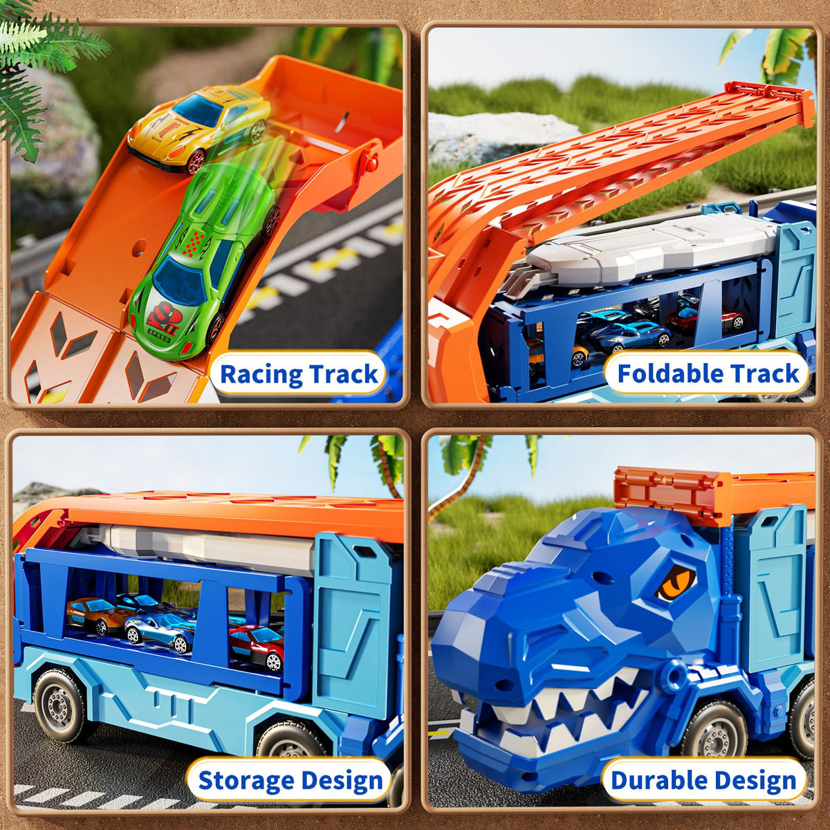 GYYCKTD race track truck toy launching action highlights interactive play