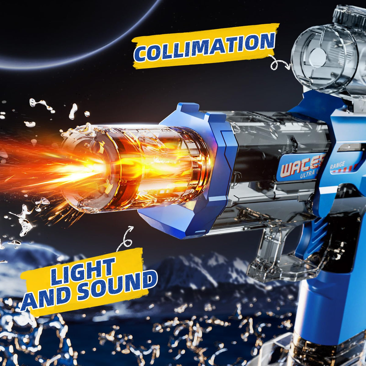 GYYCKTD blue automatic spray action for continuous play