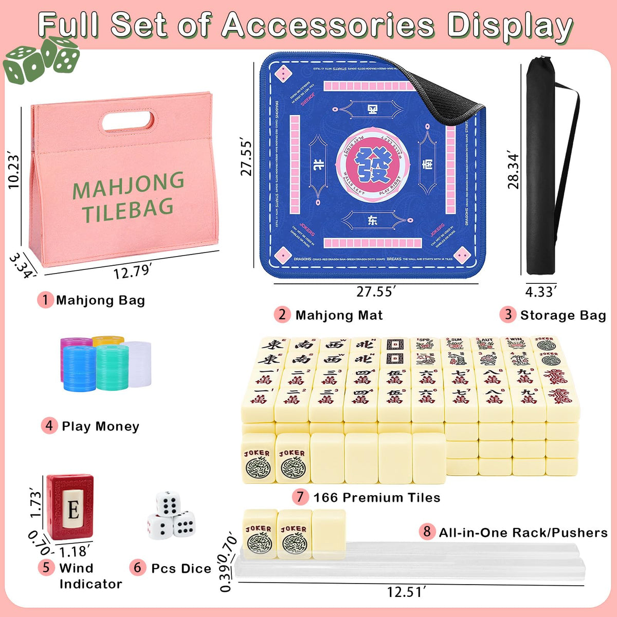 GZIXBDA Mahjong mat provides waterproof anti slip surface for stable play