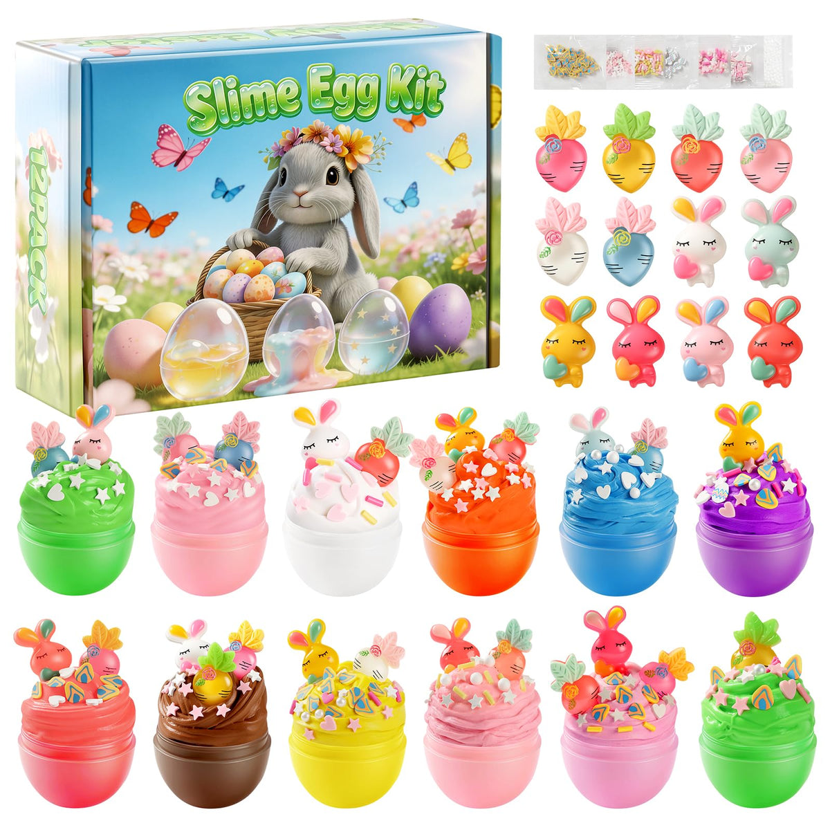 GZJQW butter slime eggs showcase vibrant colors for tactile play