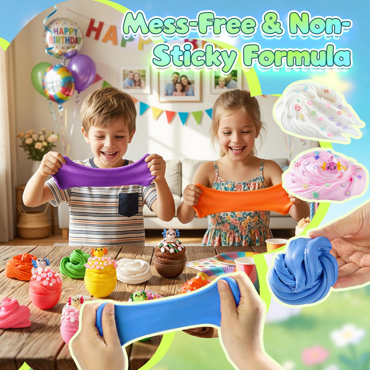 GZJQW butter slime texture closeup highlights creamy tactile play