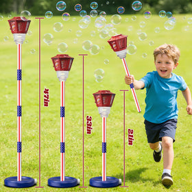 Gzsbaby bubble machine with lights and music enhances party ambience