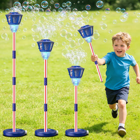 Gzsbaby bubble machine with lights and music adds vibrant atmosphere to parties.