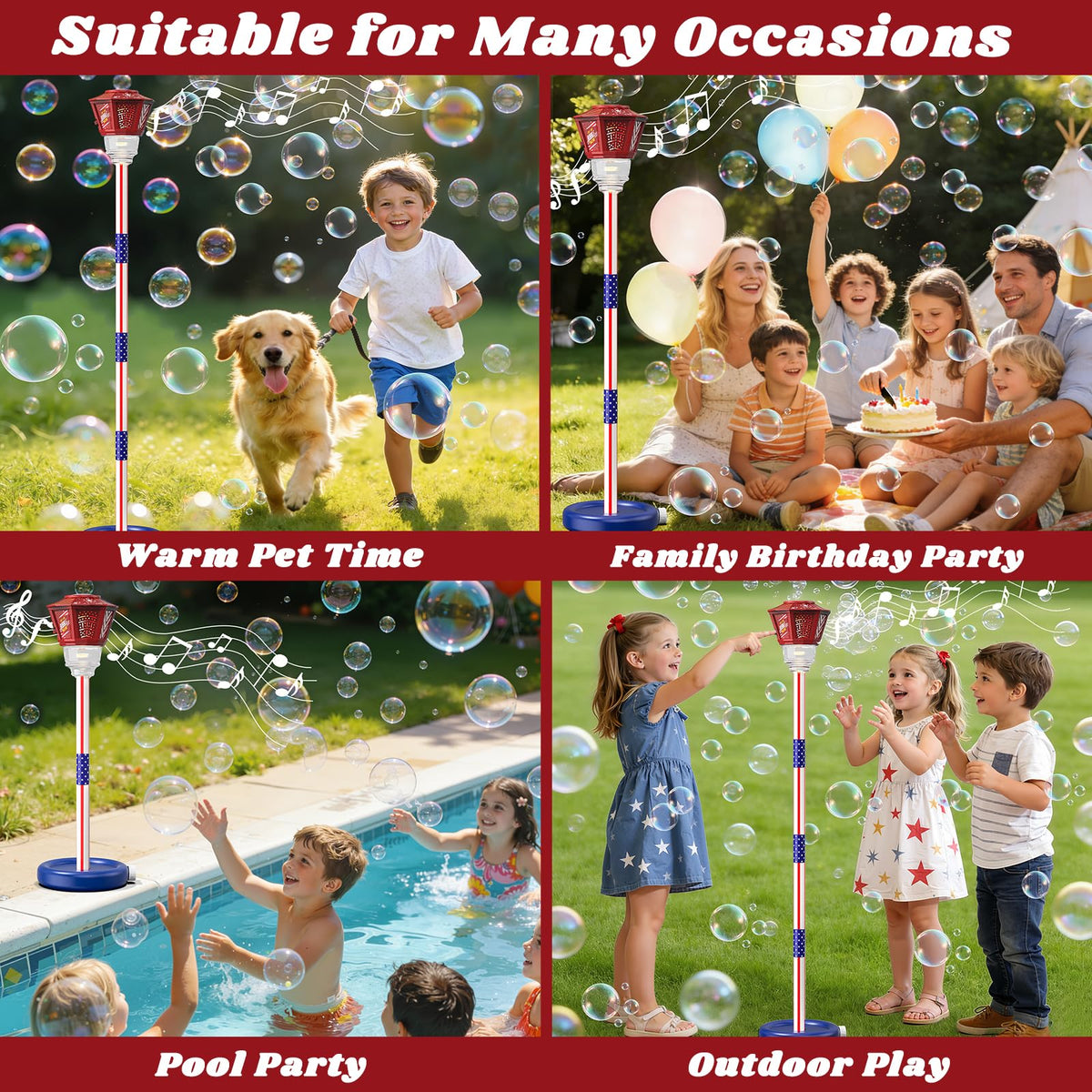 Gzsbaby bubble machine ready for outdoor parties and celebrations