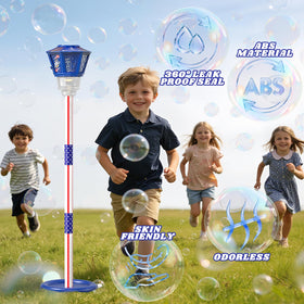 Gzsbaby rechargeable batteries ensure cord-free, extended bubble sessions.