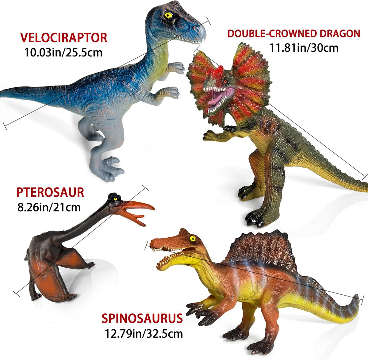 Gzsbaby Dilophosaurus jumbo figure for action-packed play and storytelling