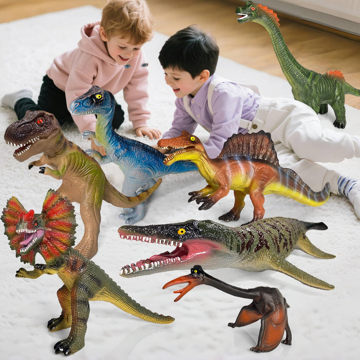 Gzsbaby Jumbo soft dinosaur figures for safe toddler play