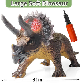 Gzsbaby Dinosaurs King Giant Triceratops deflated storage for compact packing