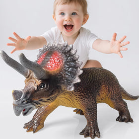Gzsbaby Dinosaurs King Giant Triceratops textured skin with lifelike detailing