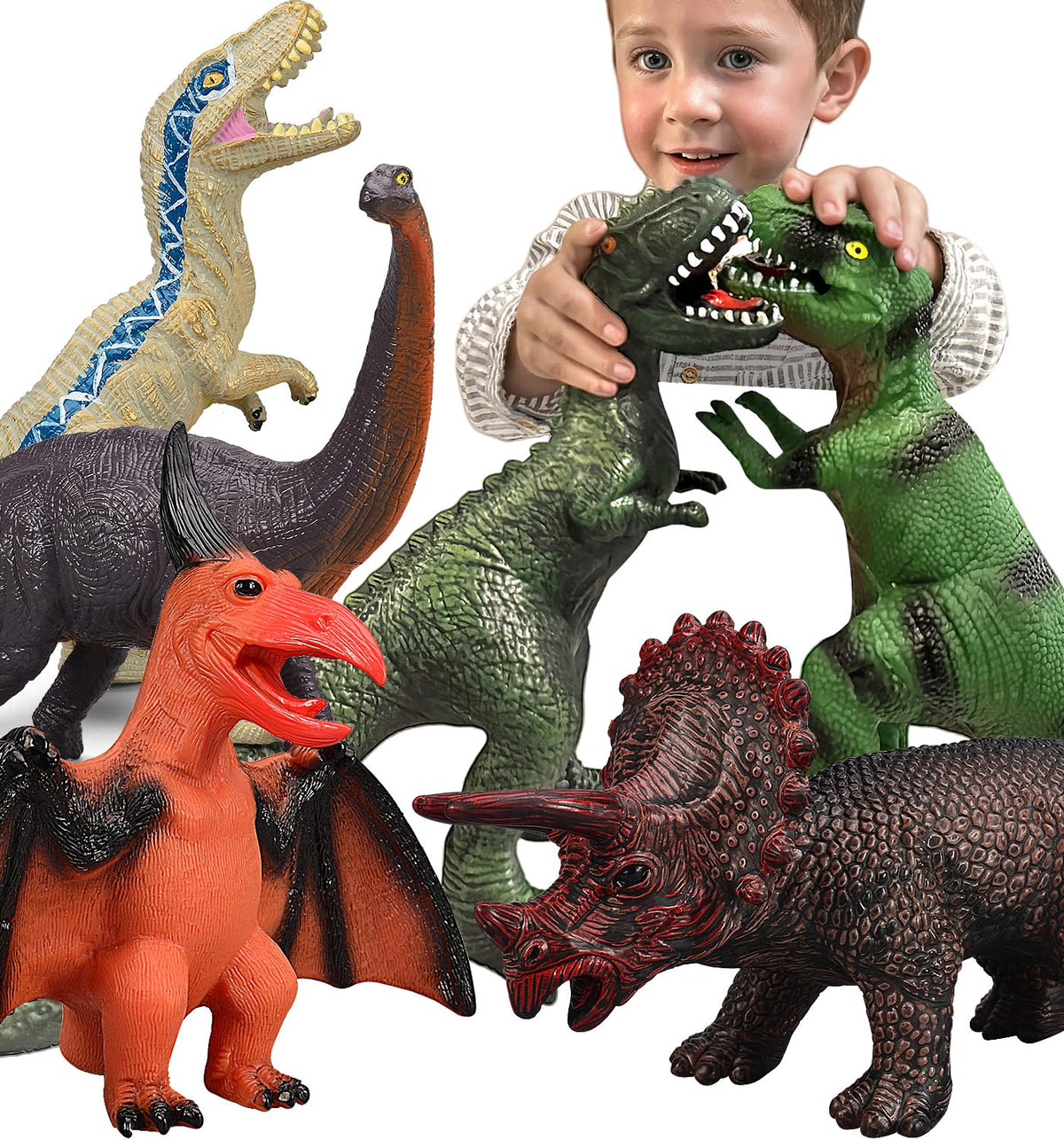 Gzsbaby T-Rex dinosaur figure for imaginative play and educational display.