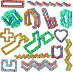 GZZDQGWN Wacky Tracks 24-links assembly for creative shapes and dexterity.