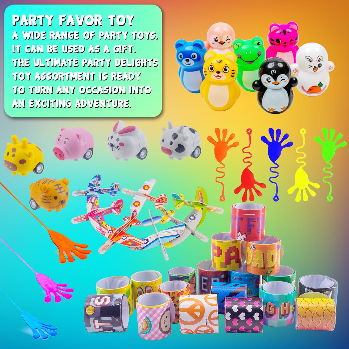 H-Partner slap bracelets colorful accessories for stylish prizes