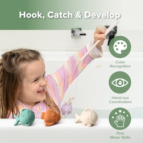haakaa Bath Toy Soft rod and dual hooks designed for safe, sensory-friendly play.
