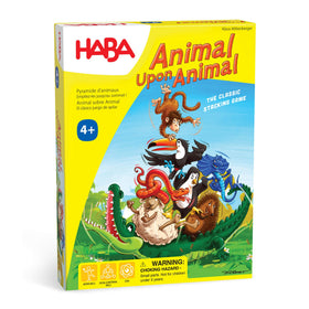 HABA Animal Upon Animal crocodile stack promotes fine motor focus during play.