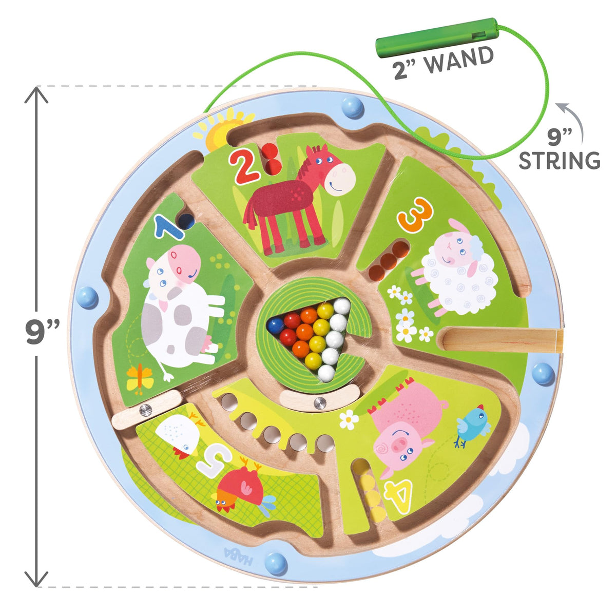 HABA Busy Board Animal-Number Matching improves dexterity while learning symbols