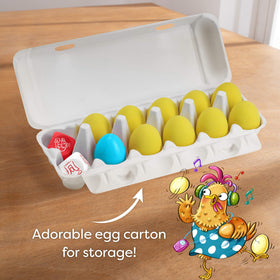 HABA Dancing Eggs vibrant color set captures attention and energy.