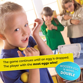 HABA Dancing Eggs family-play scene highlights inclusive, screen-free fun.