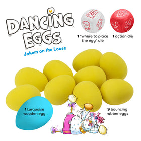 HABA Dancing Eggs on-the-go setup fits travel and sleepovers.