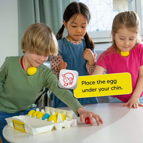 HABA Dancing Eggs wooden egg joins the colorful set for durable, timeless play.