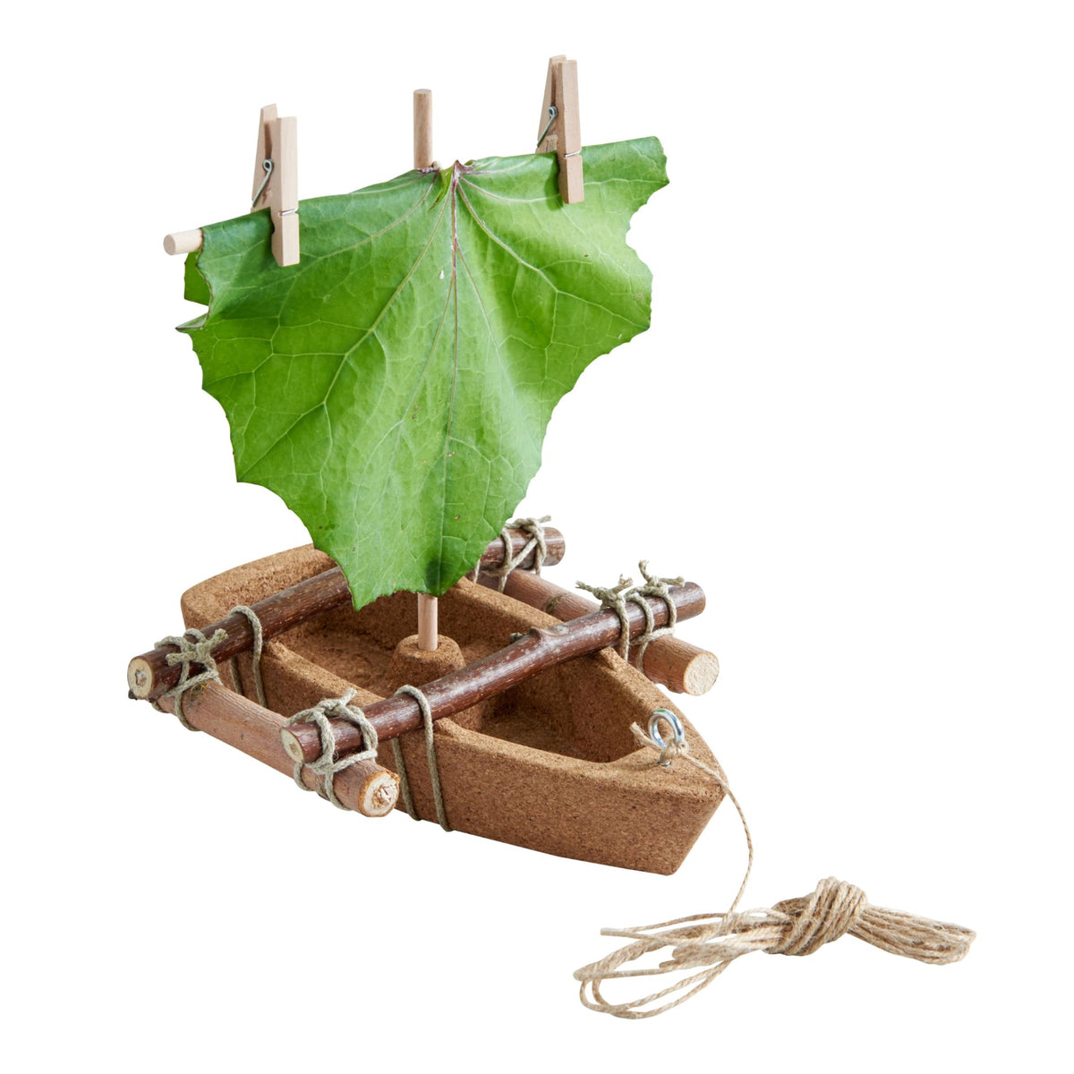 HABA DIY Cork Boat hull ready for buoyant play in bath, pool, or pond.
