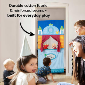 HABA Doorway Puppet Theater hand puppets spark interactive pretend play.