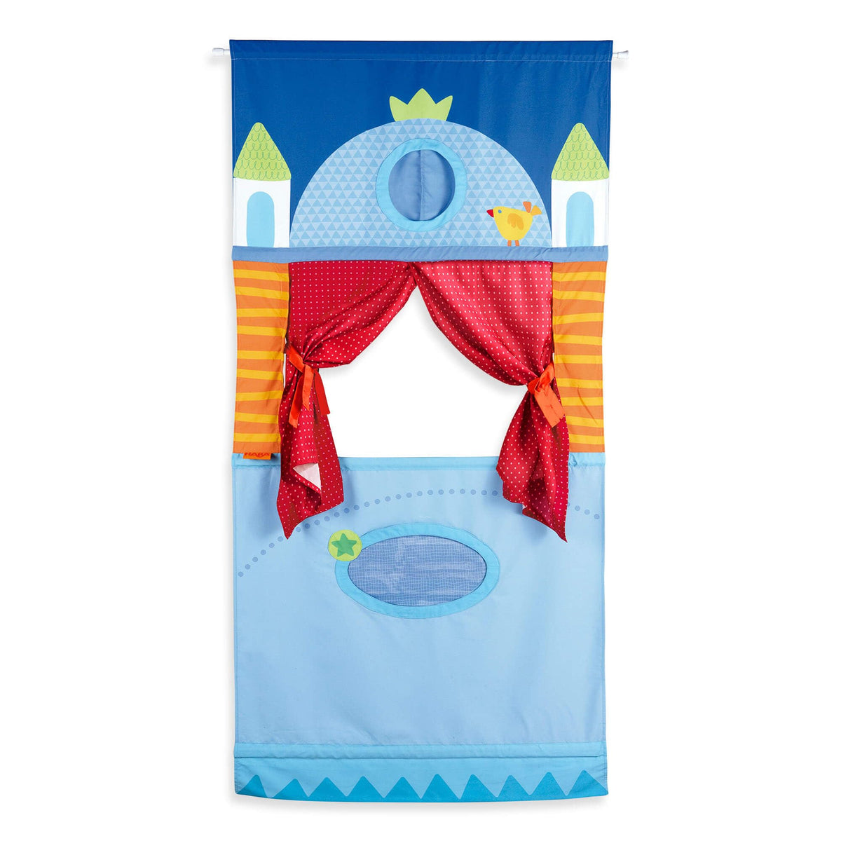 HABA Doorway Puppet Theater space saver turns any doorway into a playful stage.