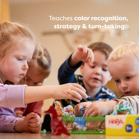 HABA Dragon's Breath family playing together at the table
