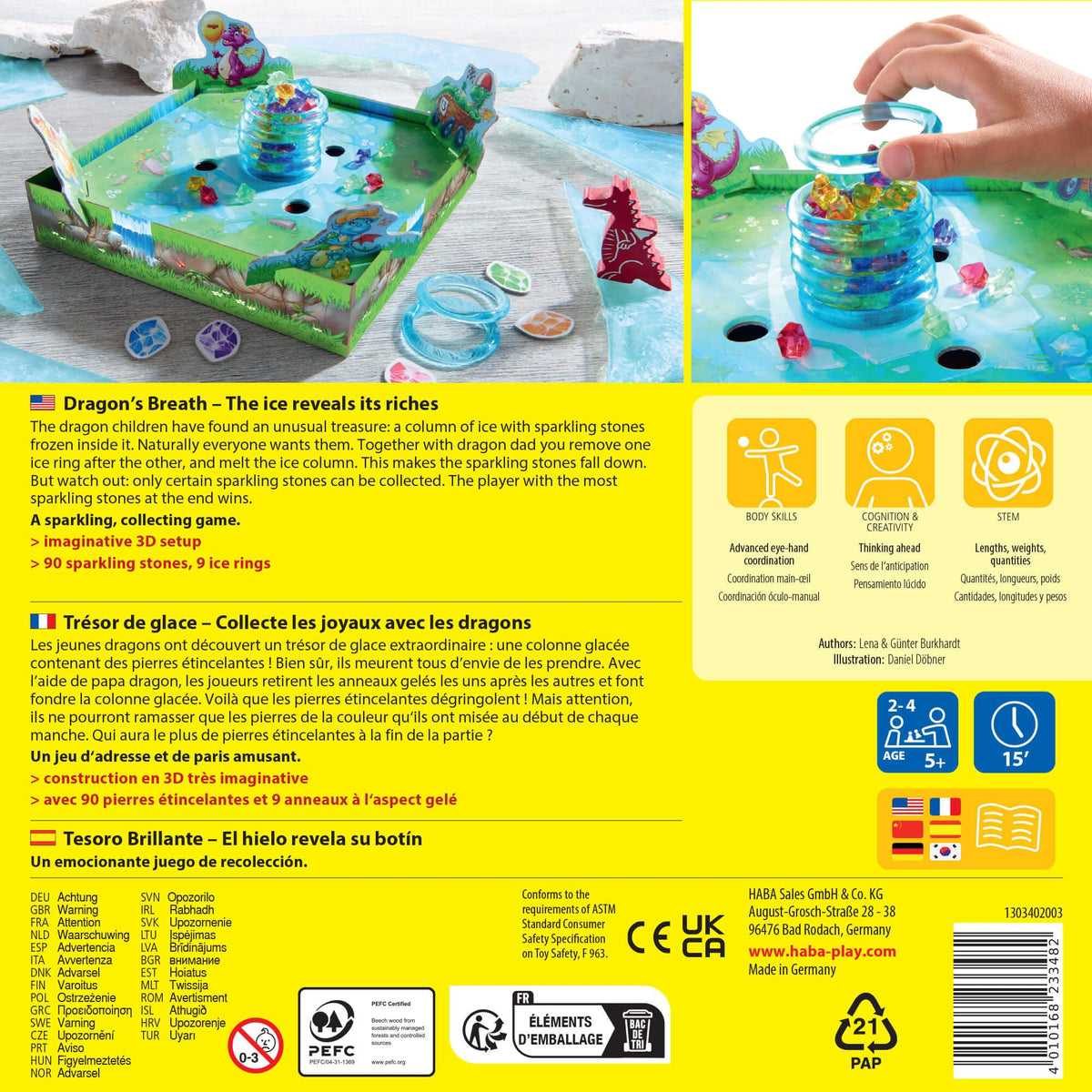 HABA Dragon's Breath instruction manual with clear setup steps