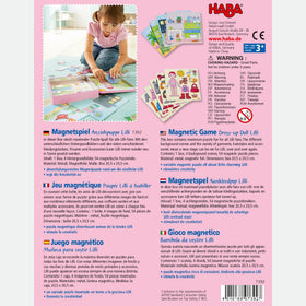 HABA Dress-Up Doll Magnetic Game Box promotes independent play and creative problem solving
