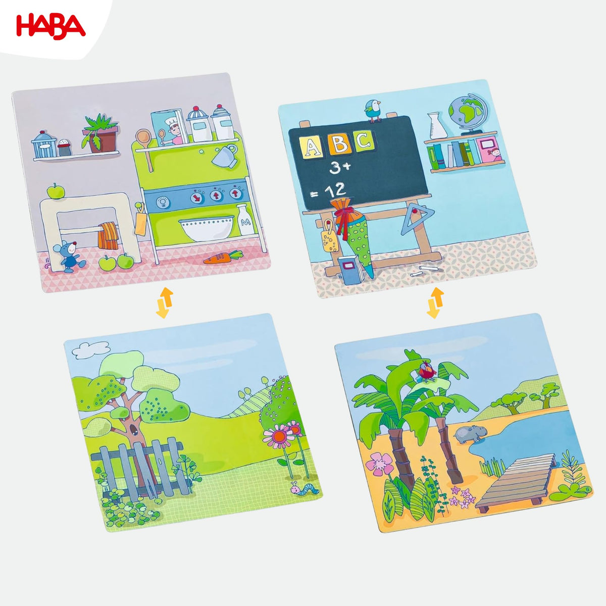 HABA Dress-Up Doll Magnetic Game Box metal storage case closed, ready for storage